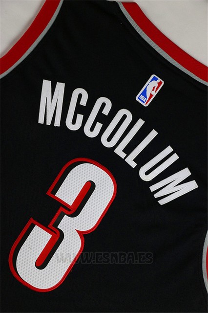 Camiseta Portland Trail Blazers C.J. McCollum #3 Negro